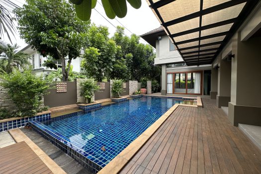 For Rent: ให้เช่า – บ้านเดี่ยว 2 ชั้น หมู่บ้านอารียา สวนา 1 บ้านสวย สไตล์รีสอร์ท พร้อมสระว่ายน้ำในตัว บ้านติดถนนเกษตร-นวมินทร์ เดินทางสะดวกมาก