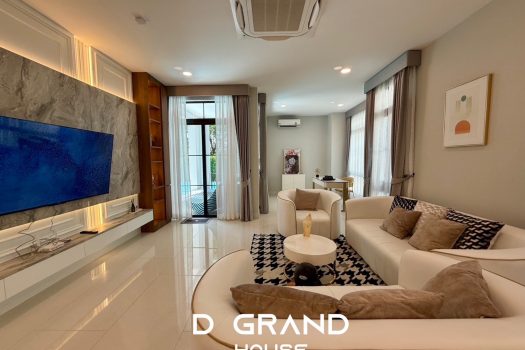 ขาย/ให้เช่า บ้านหรู 𝗡𝗮𝗻𝘁𝗮𝘄𝗮𝗻 พระราม 𝟵 กรุงเทพกรีฑาตัดใหม่ บ้านแปลงมุม ติดสวน แต่งสวย พร้อมสระว่ายน้ำ