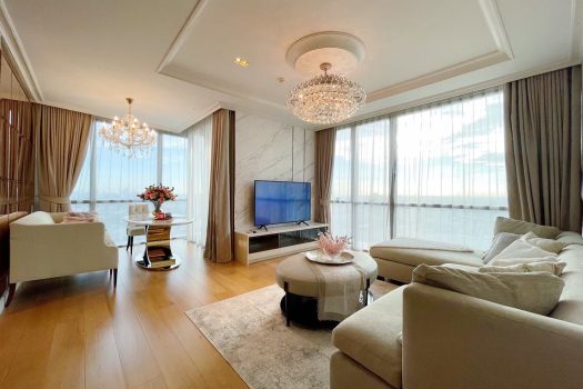 โครงการ 333 ริเวอร์ไซด์ คอนโดมิเนียม ห้องหัวมุม วิวรัฐสภาและโค้งน้ำแบบพาโนรามา ตกแต่ง Exclusive Design โดย A49